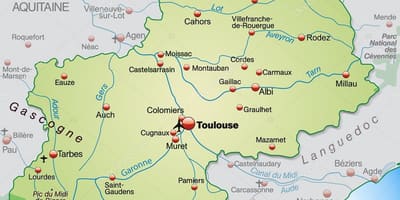 Regio Toulouse kaart bekijken