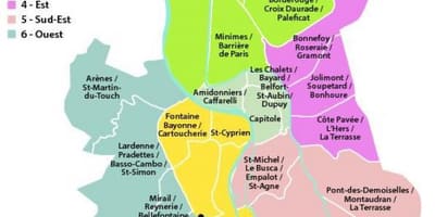 Kaart van Toulouse in de buurt