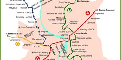 Toulouse metro kaart